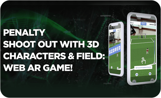 Web AR Penalty shoot out football branded game experience