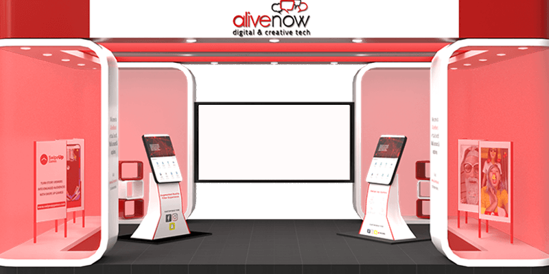 Alivenow experiential booth setup
